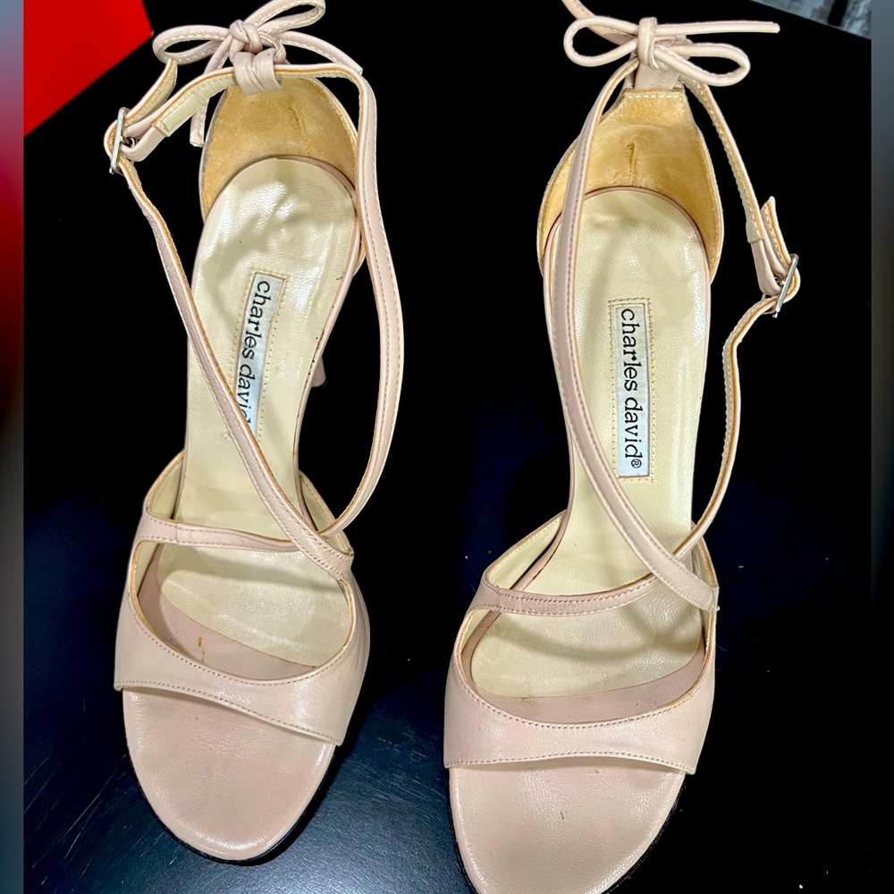 Charles David nude heels size 6